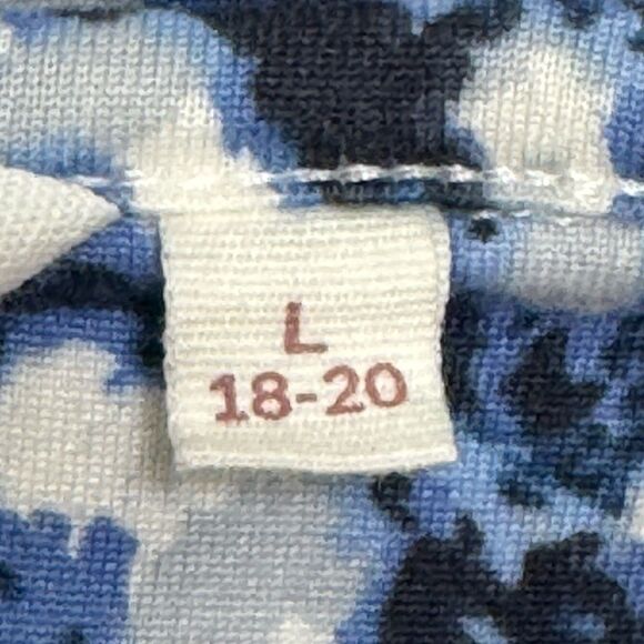 Isle Loungewear Top Abstract Blue and White Long Sleeve Top - Picture 5 of 8